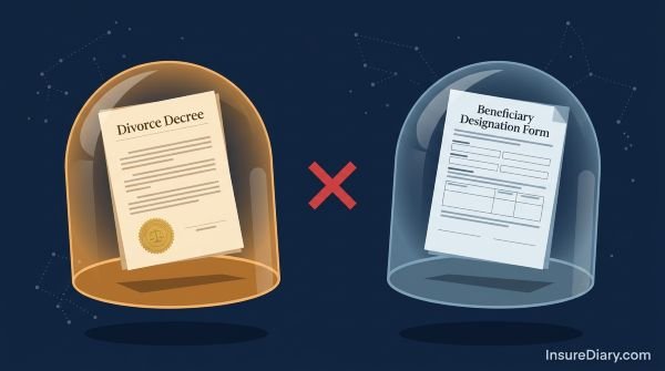 Divorce decree and life insurance beneficiary form as two separate legal worlds