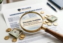Magnifying glass over insurance policy revealing hidden discount opportunities