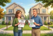 Two neighbors on same street holding different insurance premium bills